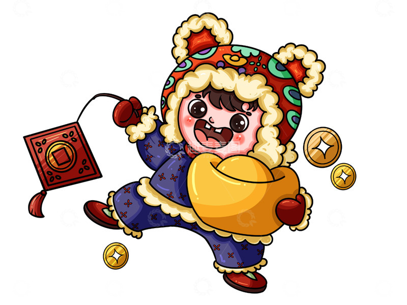 源文件下载【趣麦麦图】-可爱福娃新年