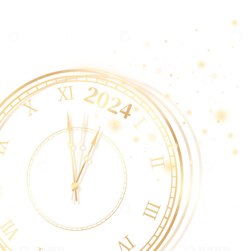 源文件下载【趣麦麦图】金色大气简约2024年龙年跨年倒计时元素