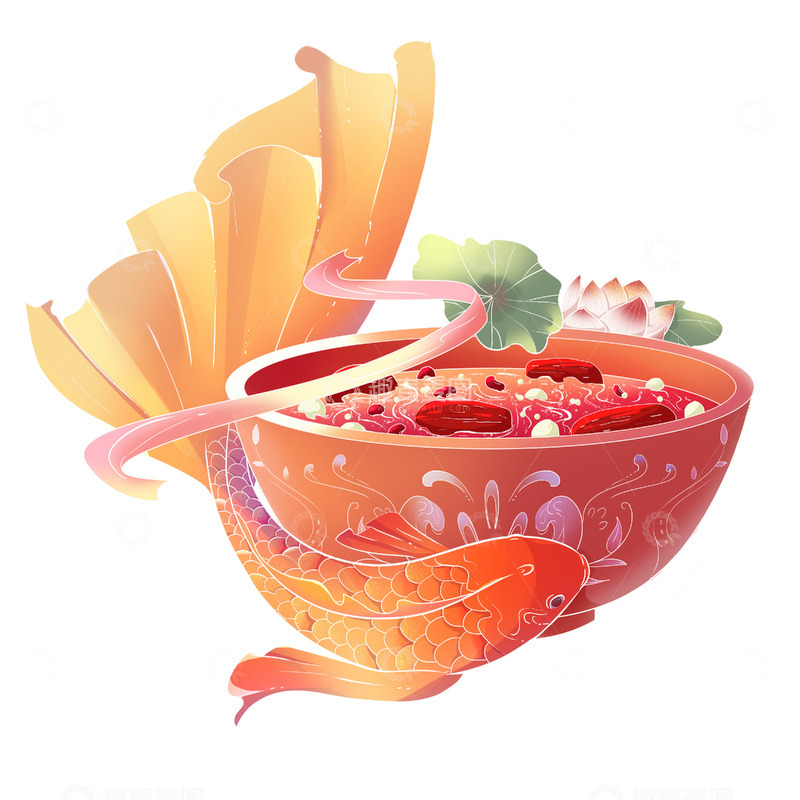 源文件下载【趣麦麦图】国潮国风腊八节腊八粥