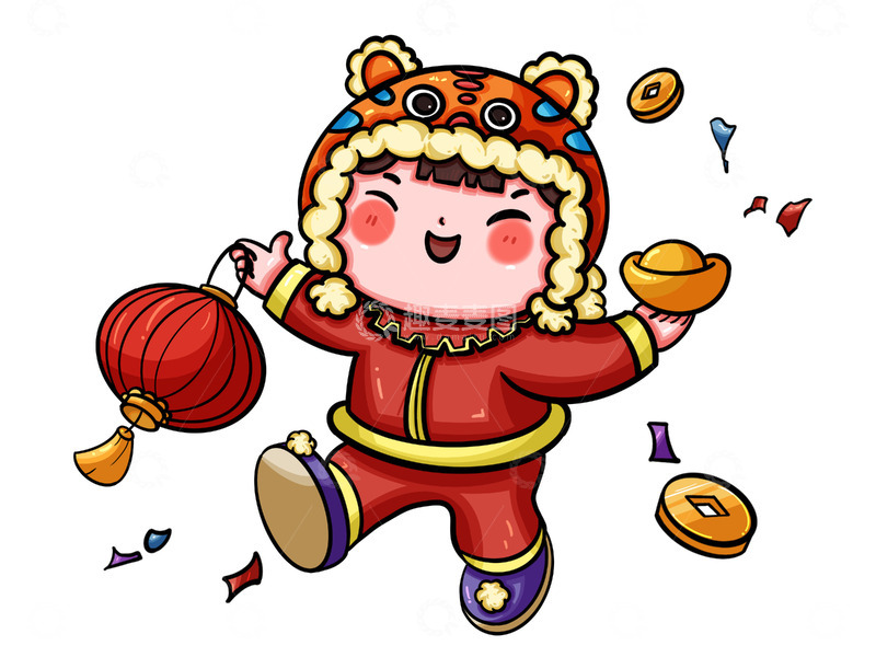 源文件下载【趣麦麦图】-福娃可爱元素新年