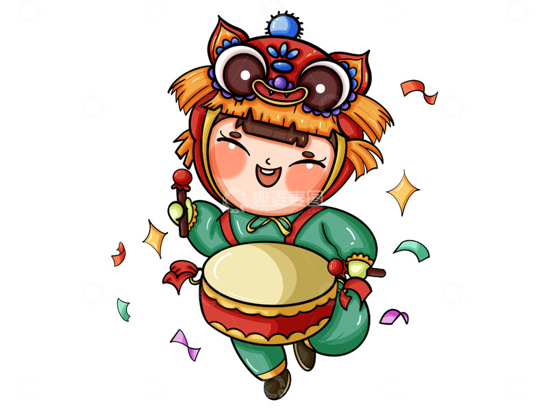 源文件下载【趣麦麦图】-福娃元素可爱