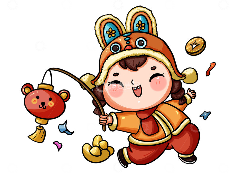 源文件下载【趣麦麦图】-新年福娃可爱元素