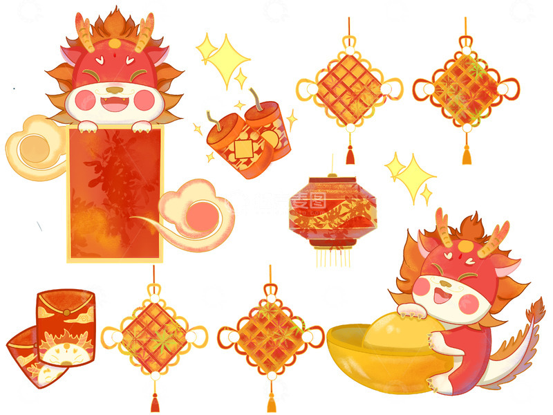 新年龙元素主题
