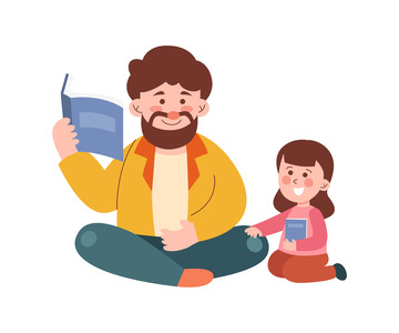 卡通简约老师教授学生知识