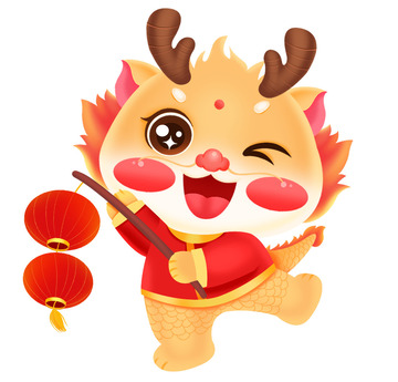 龙年春节新年龙形象灯笼喜庆