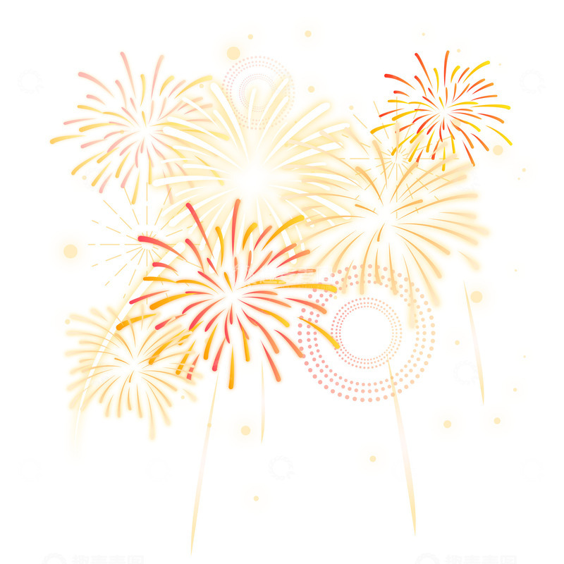 源文件下载【趣麦麦图】喜庆浪漫烟花礼炮元旦光效装饰