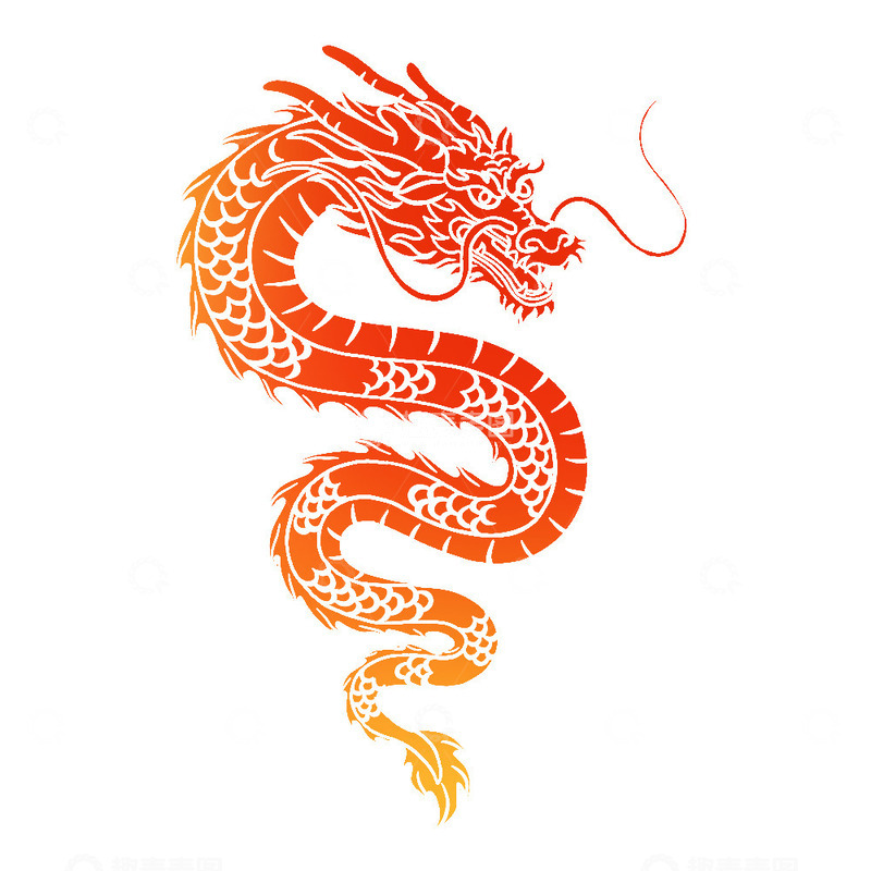 源文件下载【趣麦麦图】剪影龙窗花新年春节喜庆