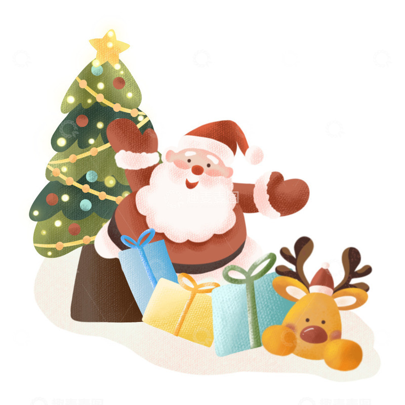 源文件下载【趣麦麦图】可爱圣诞组合