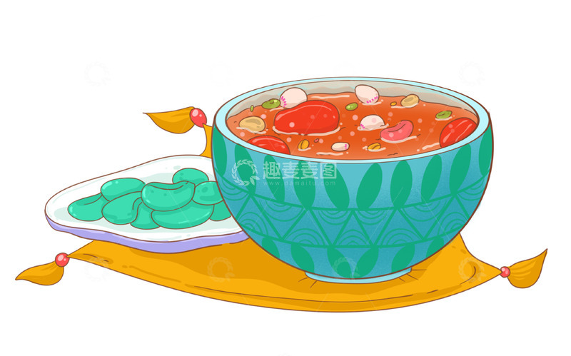 源文件下载【趣麦麦图】腊八蒜腊八粥