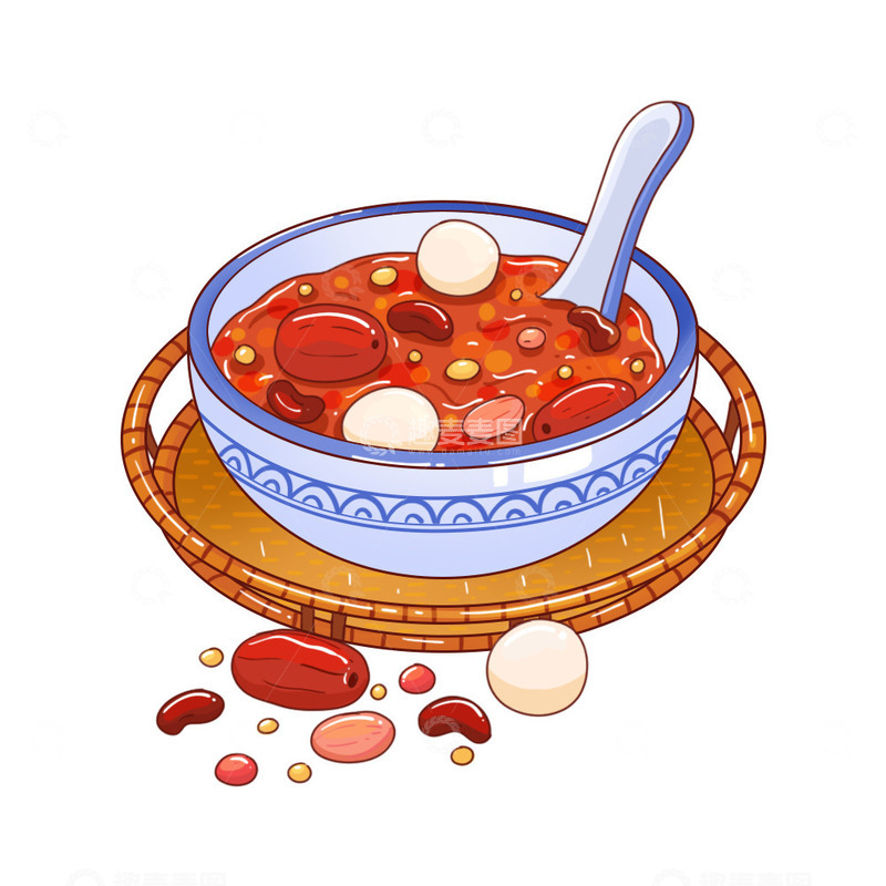 源文件下载【趣麦麦图】腊八节腊八粥元素2