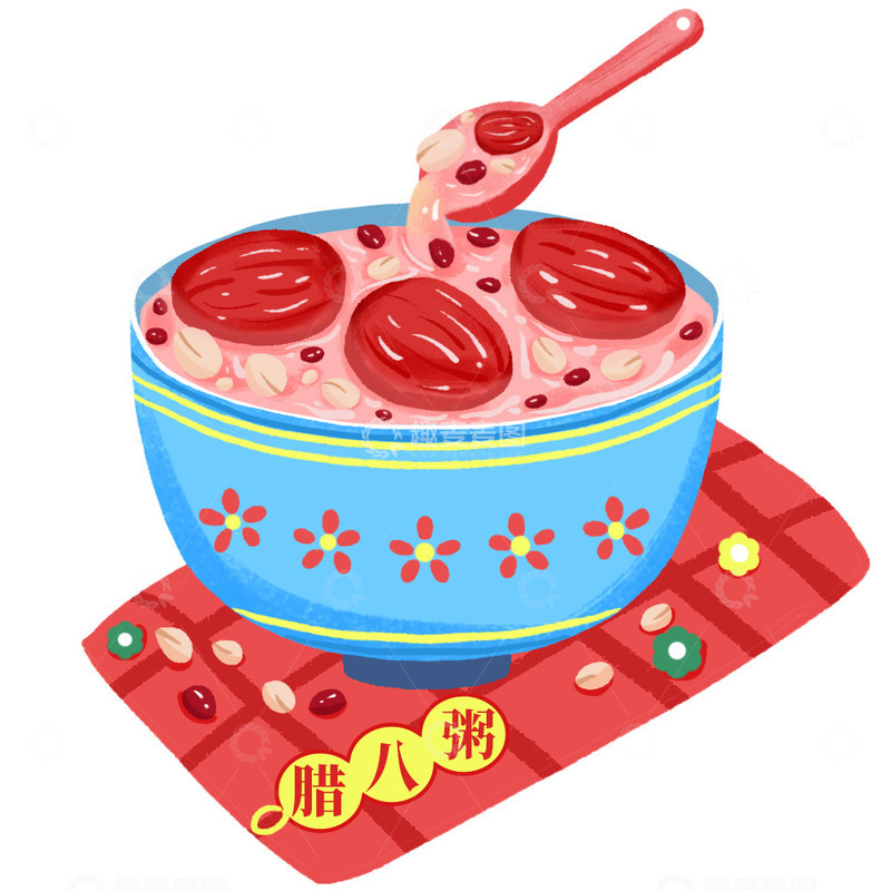 源文件下载【趣麦麦图】腊八节腊八粥喜庆元素