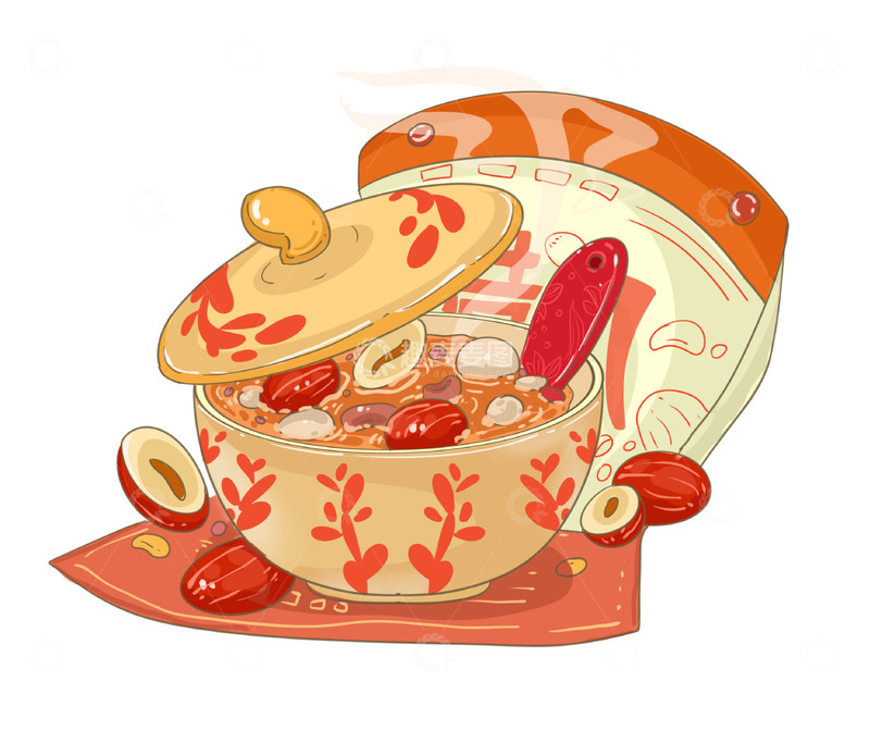 源文件下载【趣麦麦图】美味的红枣腊八粥