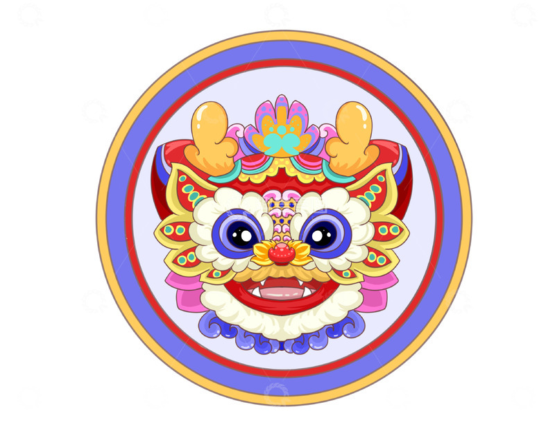 源文件下载【趣麦麦图】可爱新年卡通龙头