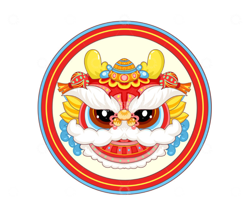 源文件下载【趣麦麦图】中国风卡通龙头