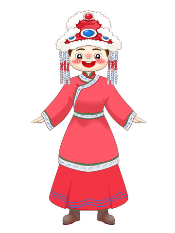 可爱的达翰尔族女孩