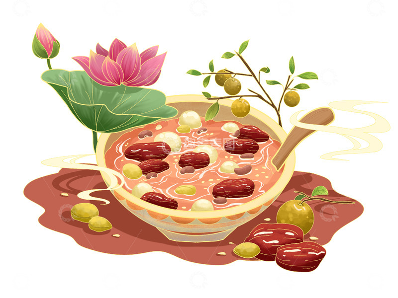 源文件下载【趣麦麦图】国潮风格腊八粥