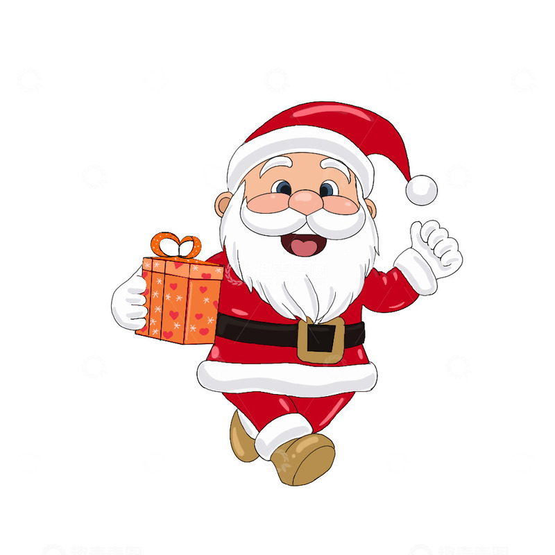 源文件下载【趣麦麦图】圣诞老人圣诞节礼盒送礼物手绘卡通