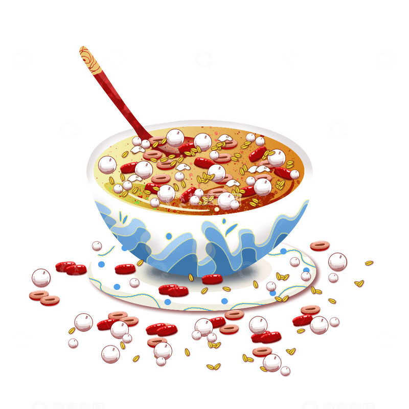 源文件下载【趣麦麦图】国潮腊八粥创意元素