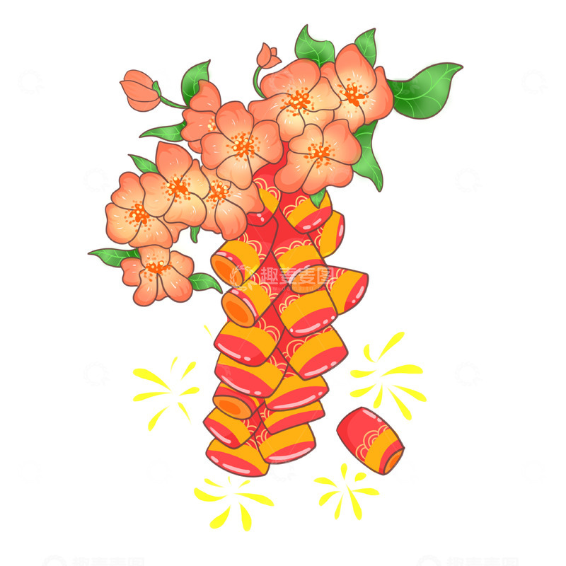 新年漂亮的鞭炮爆竹