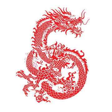 2024龙年春节红色喜庆龙