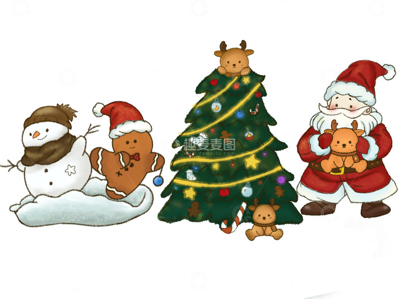 源文件下载【趣麦麦图】平安夜圣诞卡通