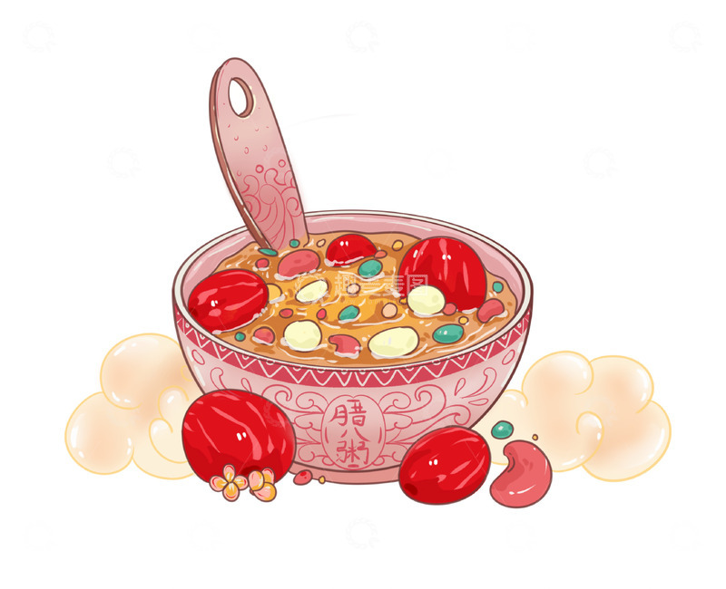 源文件下载【趣麦麦图】香喷喷的美味腊八粥