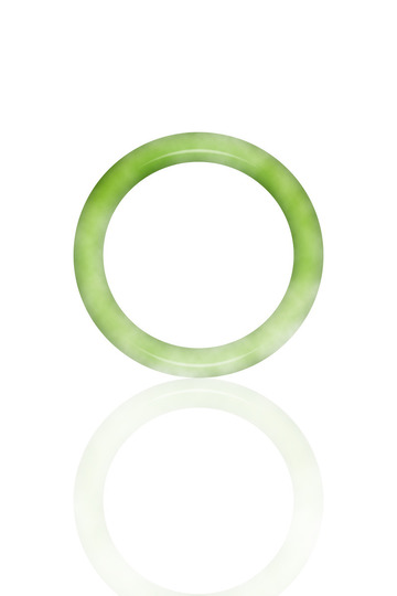 绿白相间翡翠玉镯手镯