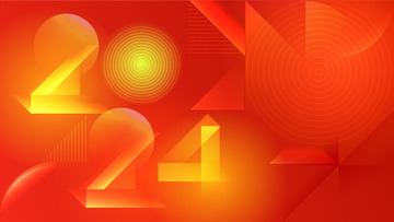 2024龙年红色年会背景