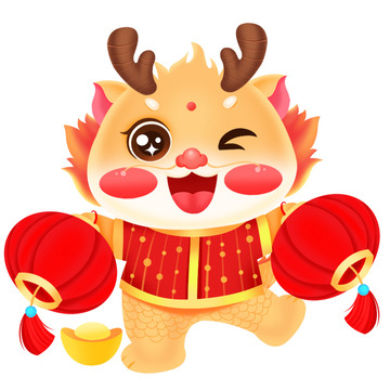 2024龙年贺新春春节节日新年元素