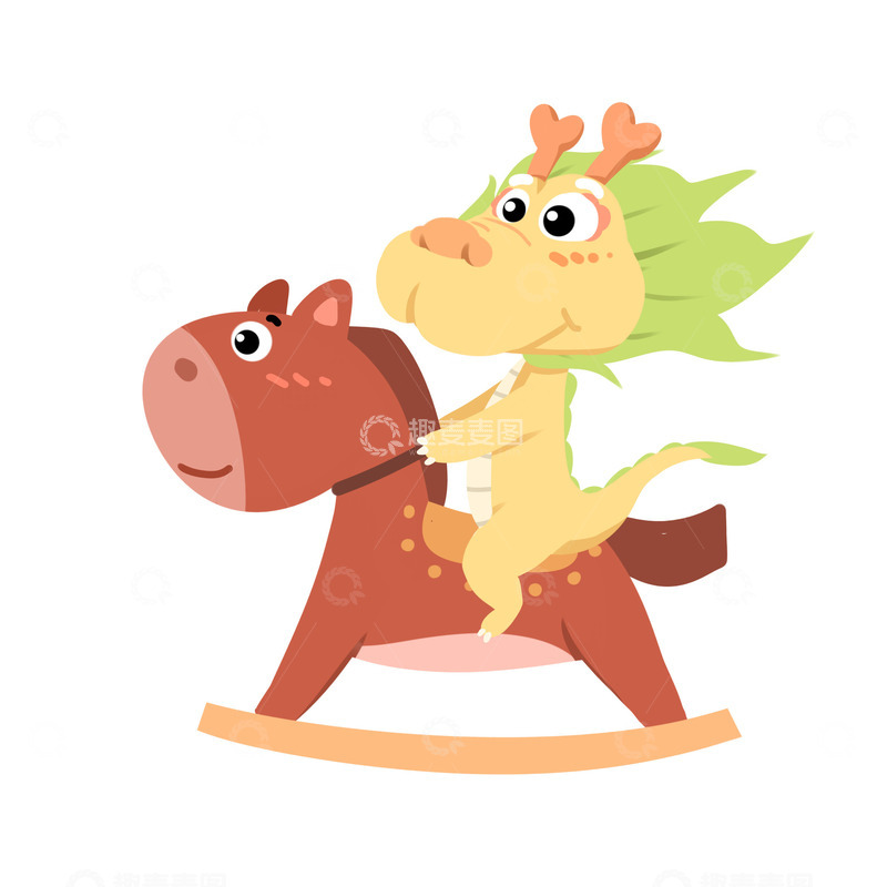 源文件下载【趣麦麦图】2024龙年龙马精神