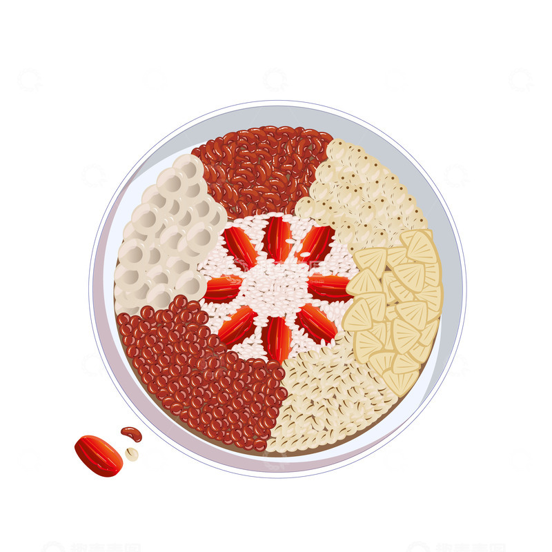 源文件下载【趣麦麦图】手绘腊八五谷杂粮