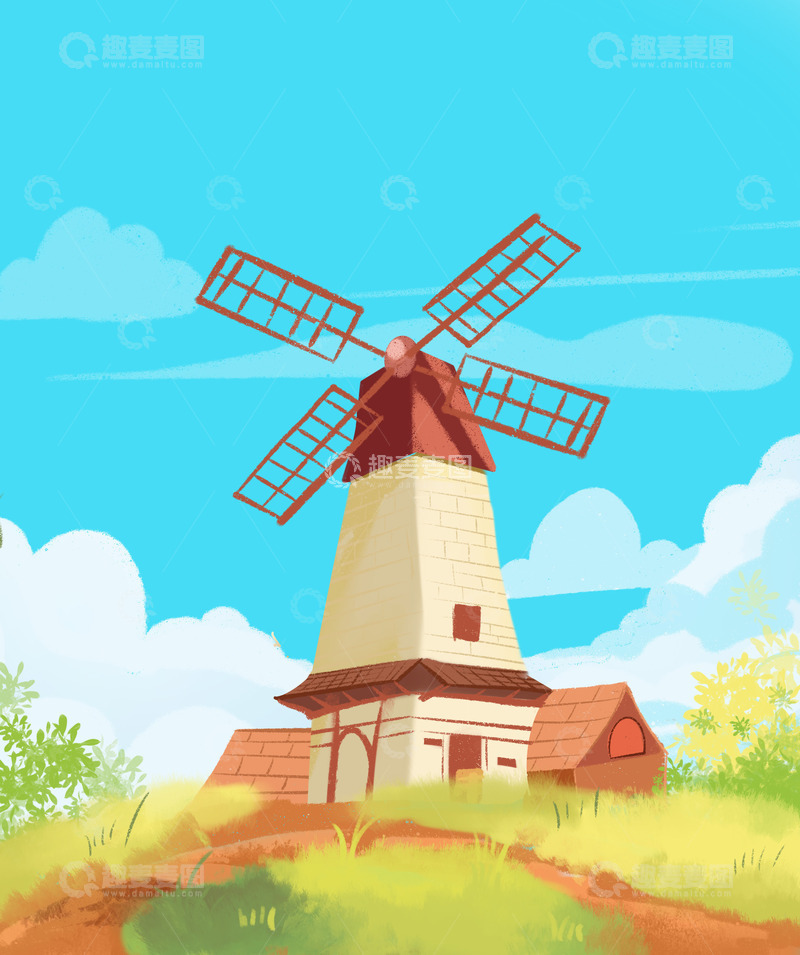 源文件下载【趣麦麦图】卡通简约扁平插画