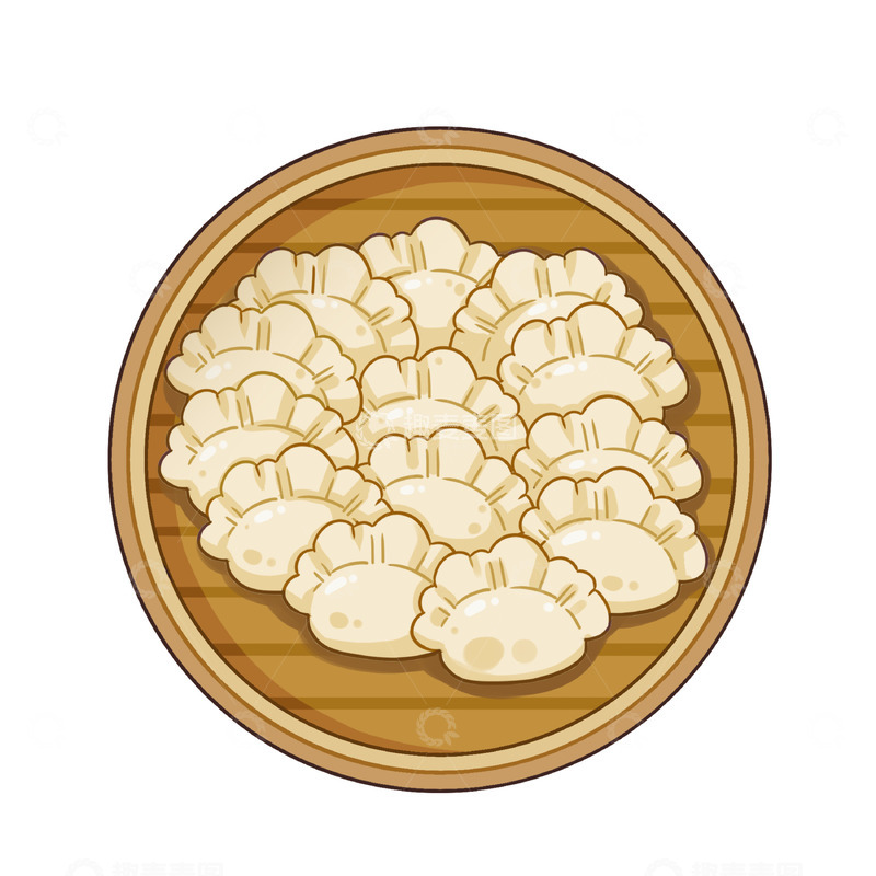 源文件下载【趣麦麦图】冬至饺子美食