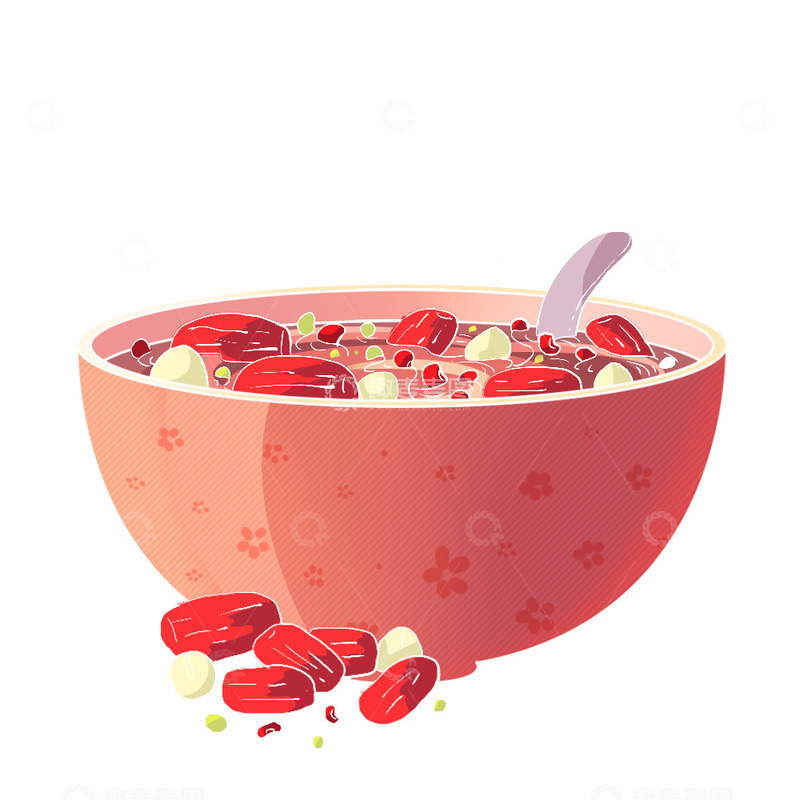 源文件下载【趣麦麦图】简约国潮美食腊八节腊八粥