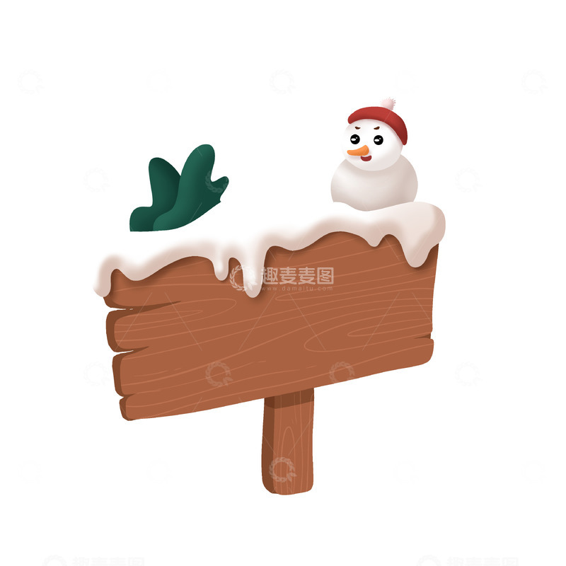 源文件下载【趣麦麦图】圣诞狂欢节卡通字圣诞帽圣诞树