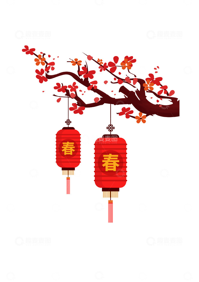源文件下载【趣麦麦图】新春灯笼装饰