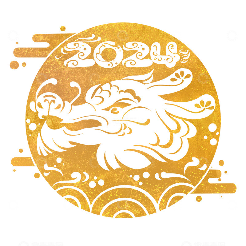 龙年2024春节烫金门贴窗贴新春贴纸装饰