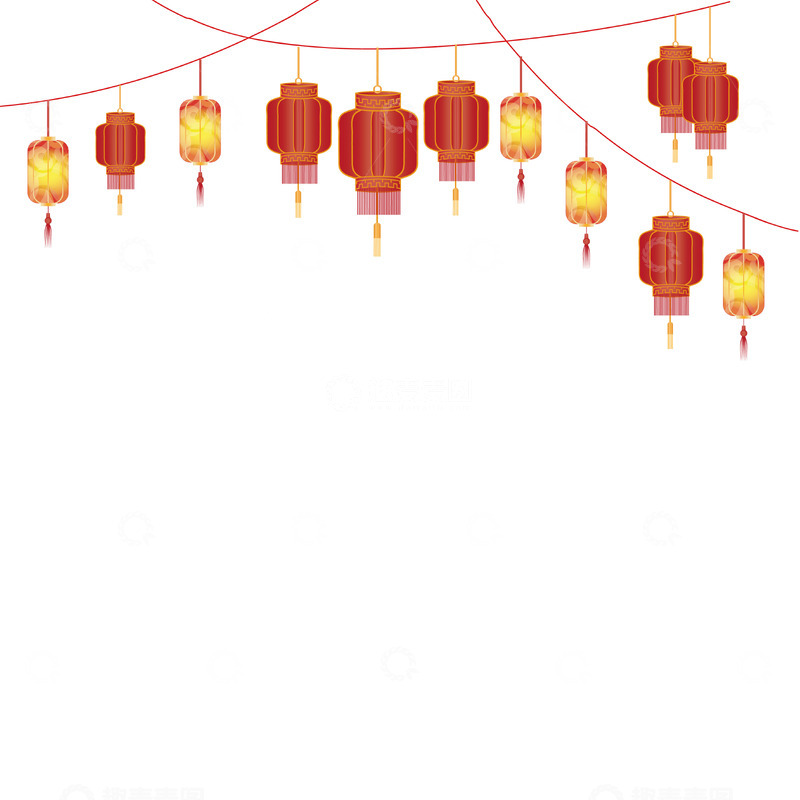 源文件下载【趣麦麦图】春节悬挂灯笼