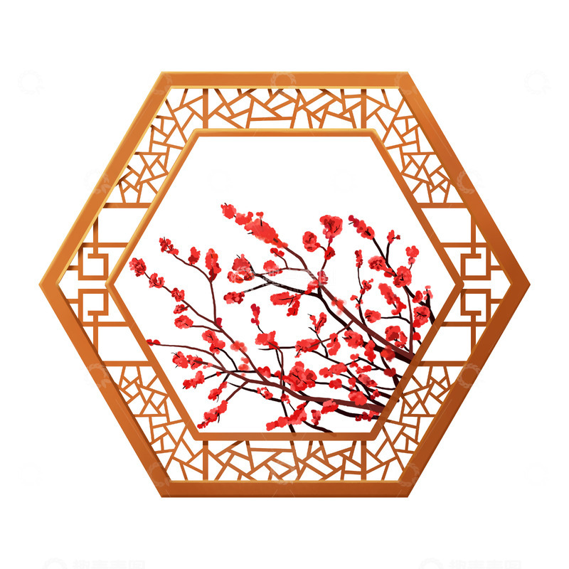 中国风梅花边框