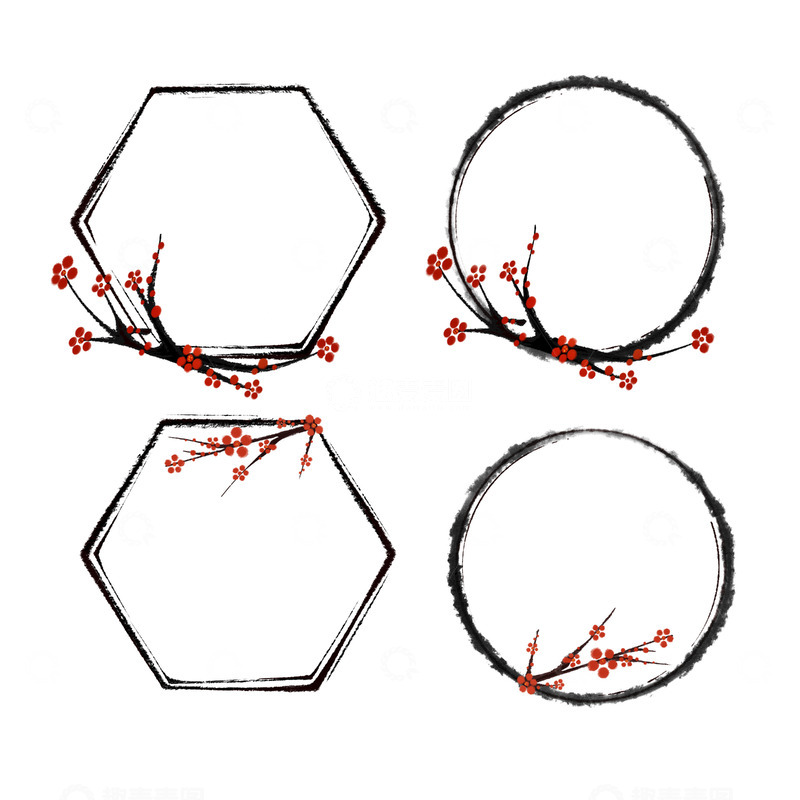 梅花边框素材