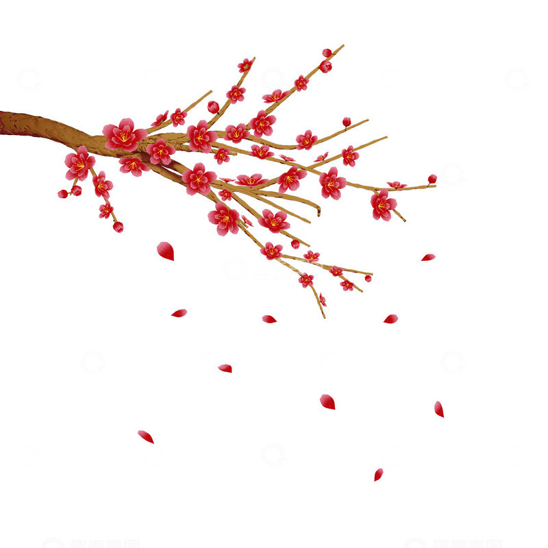 源文件下载【趣麦麦图】新年国潮风梅花