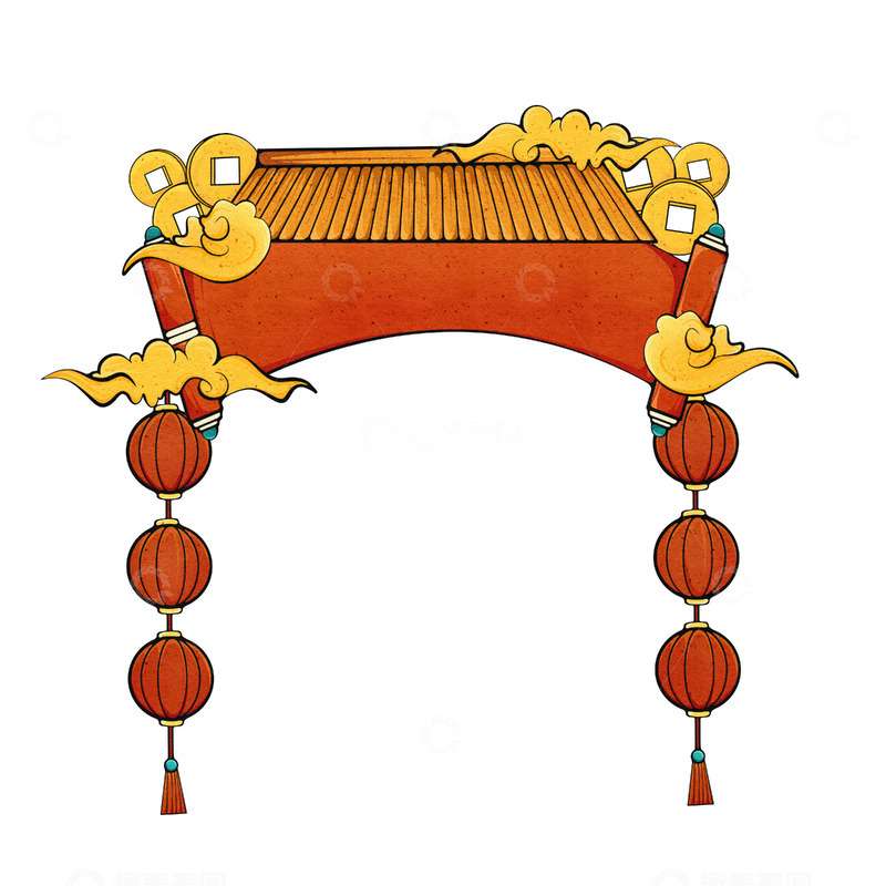 源文件下载【趣麦麦图】年货节插画素材