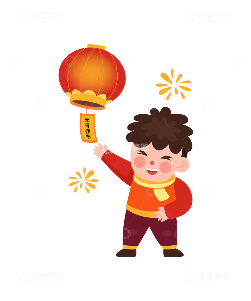 源文件下载【趣麦麦图】卡通简约元宵节猜灯谜