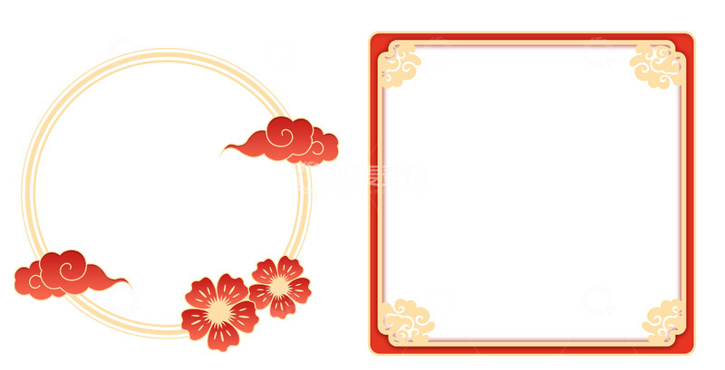 新年金色红色边框