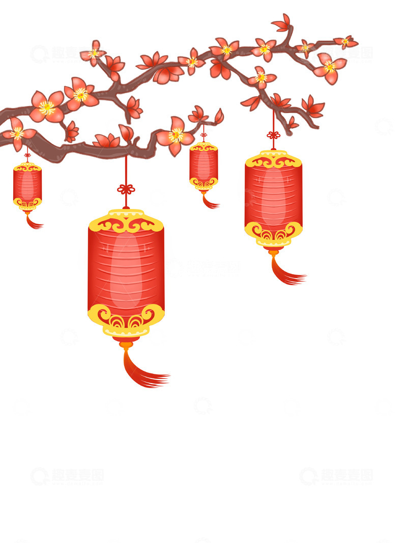 源文件下载【趣麦麦图】新年喜庆花灯笼