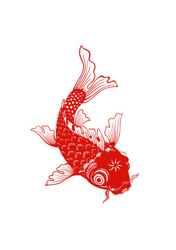 剪纸鲤鱼跃龙门