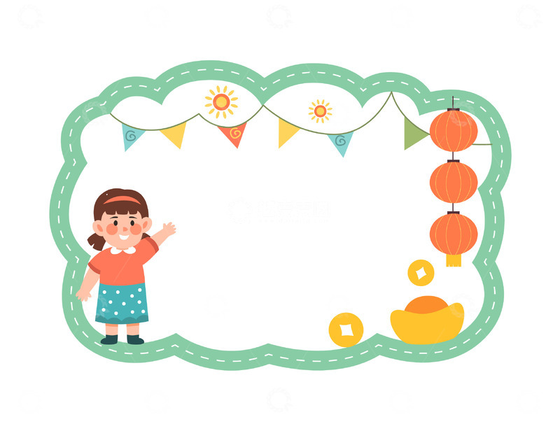 卡通简约幼儿园装饰边框