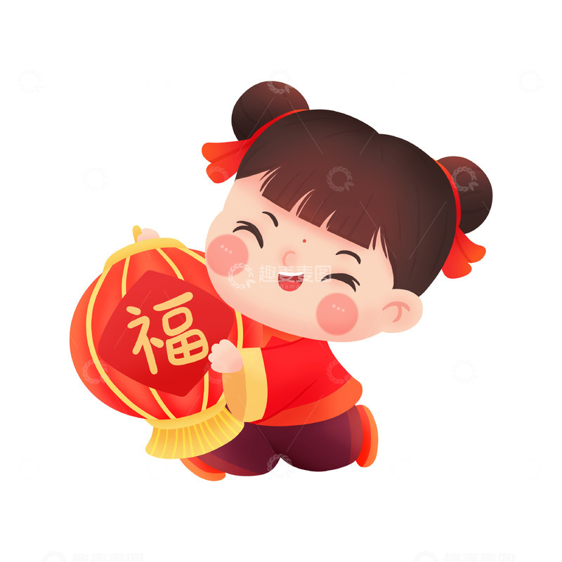 源文件下载【趣麦麦图】-喜庆新年春节福娃