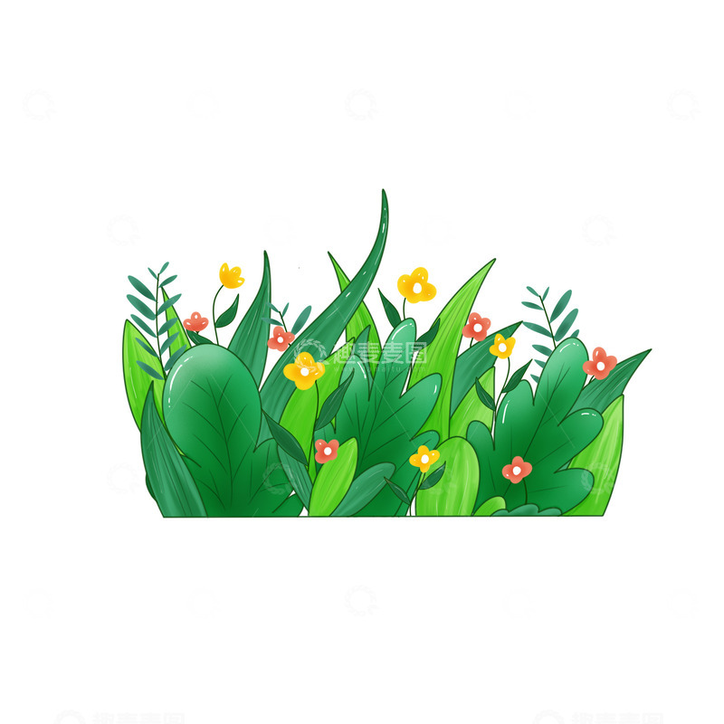 源文件下载【趣麦麦图】春天花草花朵草地草丛花丛春天
