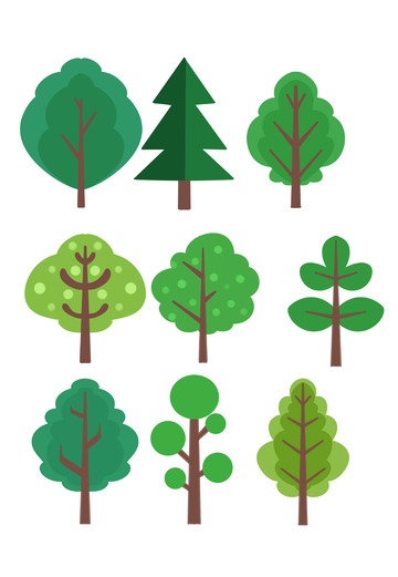 绿油油的树木元素